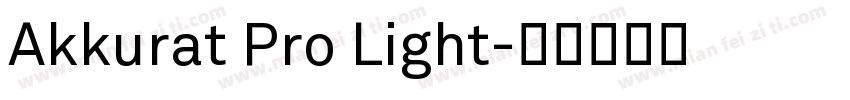Akkurat Pro Light字体转换